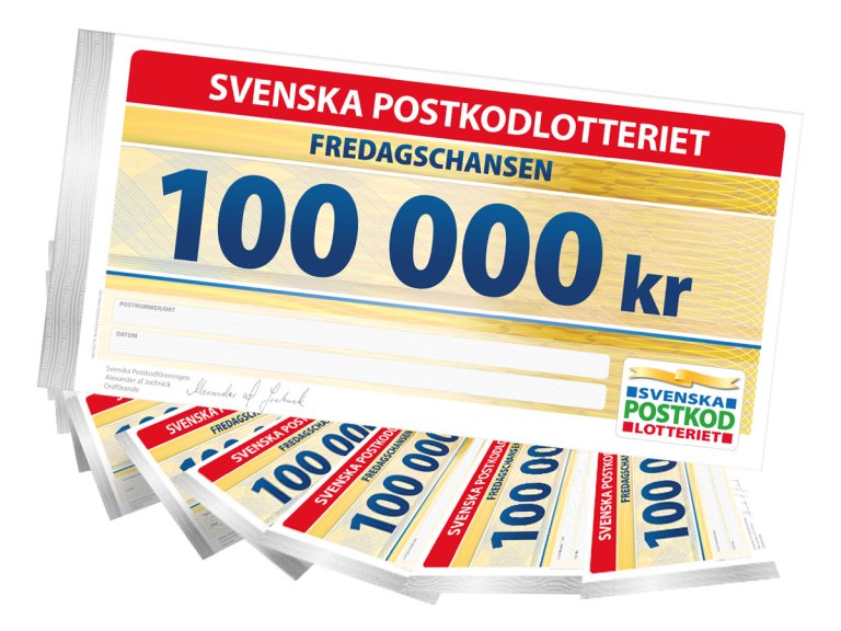 På fredagarna har du chans att själv vinna 100 000 kronor – per lott.