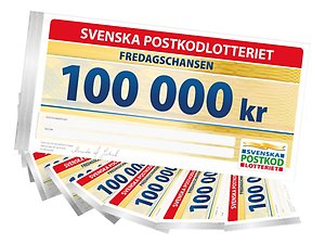 På fredagarna har du chans att själv vinna 100 000 kronor – per lott.