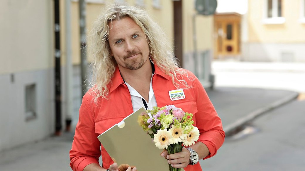 Christian "Kicken" Lundqvist. Vinstutdelare på Postkodlotteriet.