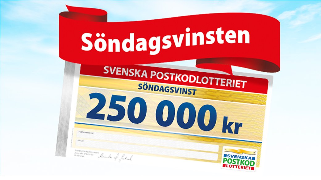 Varje söndag dras en vinnande postkod i Postkodlotteriet och alla som bor inom den får dela på 250 000 kronor. 